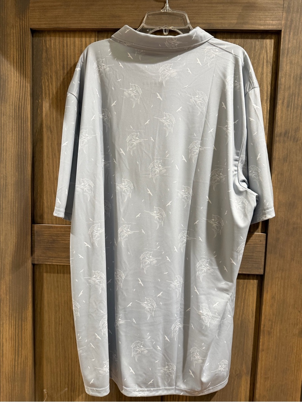 Huk Men’s Light Gray Fishing Performance Polo - Picture 4 of 4